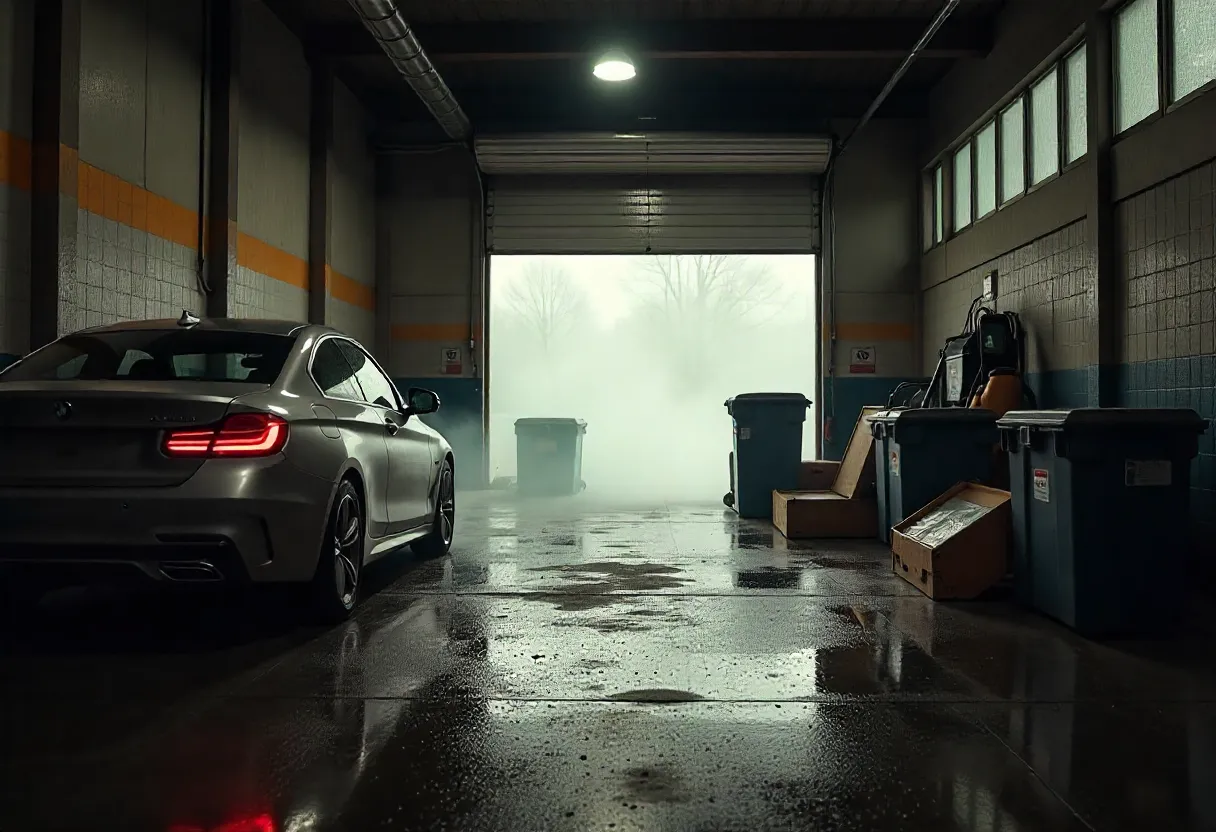 Recycling station at car wash